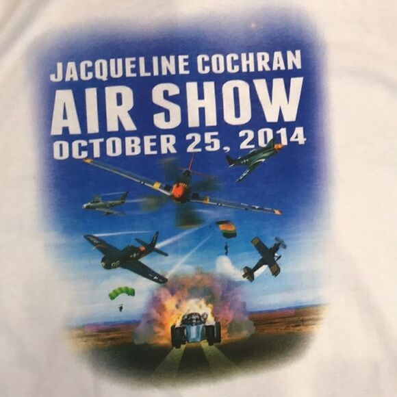 2014 Jaqueline Cochran Air Show Graphic White Tee size XL - Picture 7 of 8